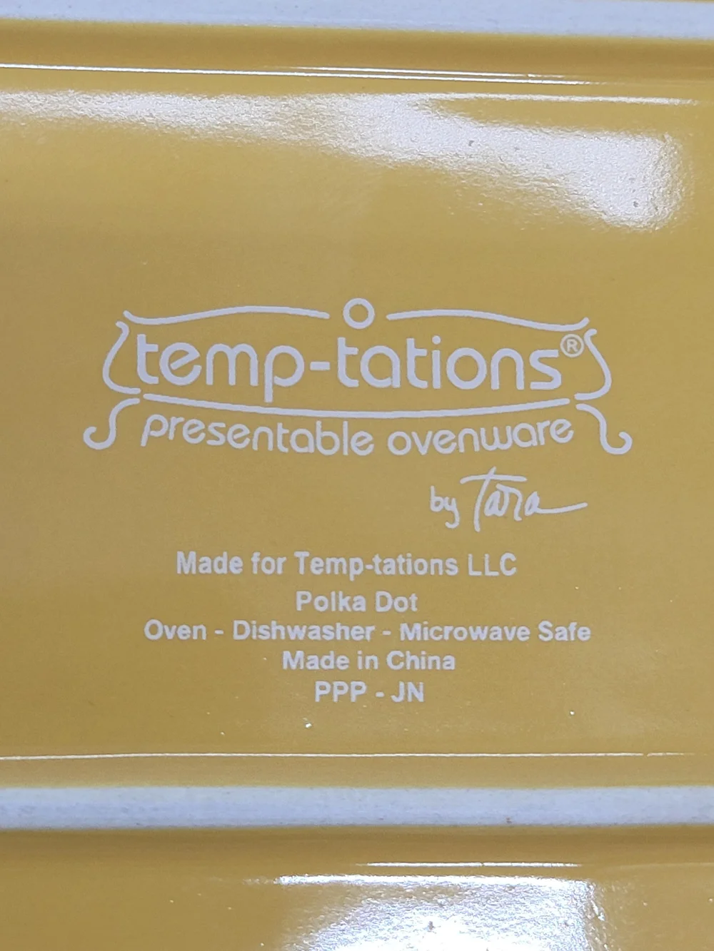 Temp-tations By Tara Snack Plate Set Of 2 Yellow Polka Dot Design Classic